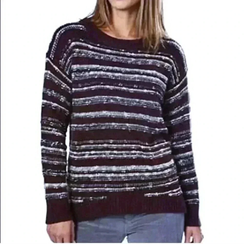 Calvin Klein Black & White Striped Sweater - Picture 2 of 8